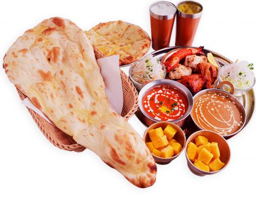 大満足なボリューム！ディナー限定【インドカレーのペアセット】